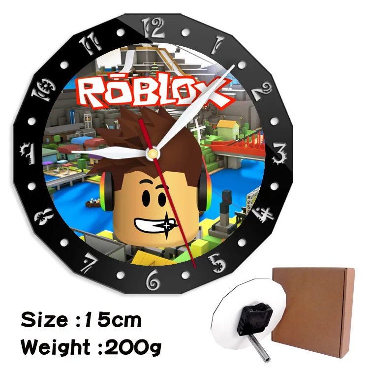 

ROBLOX Virtual World Modern Animation Creative Table Clock Wall Clock Simple Clock Decoration Birthday Gift for Boys and Girls