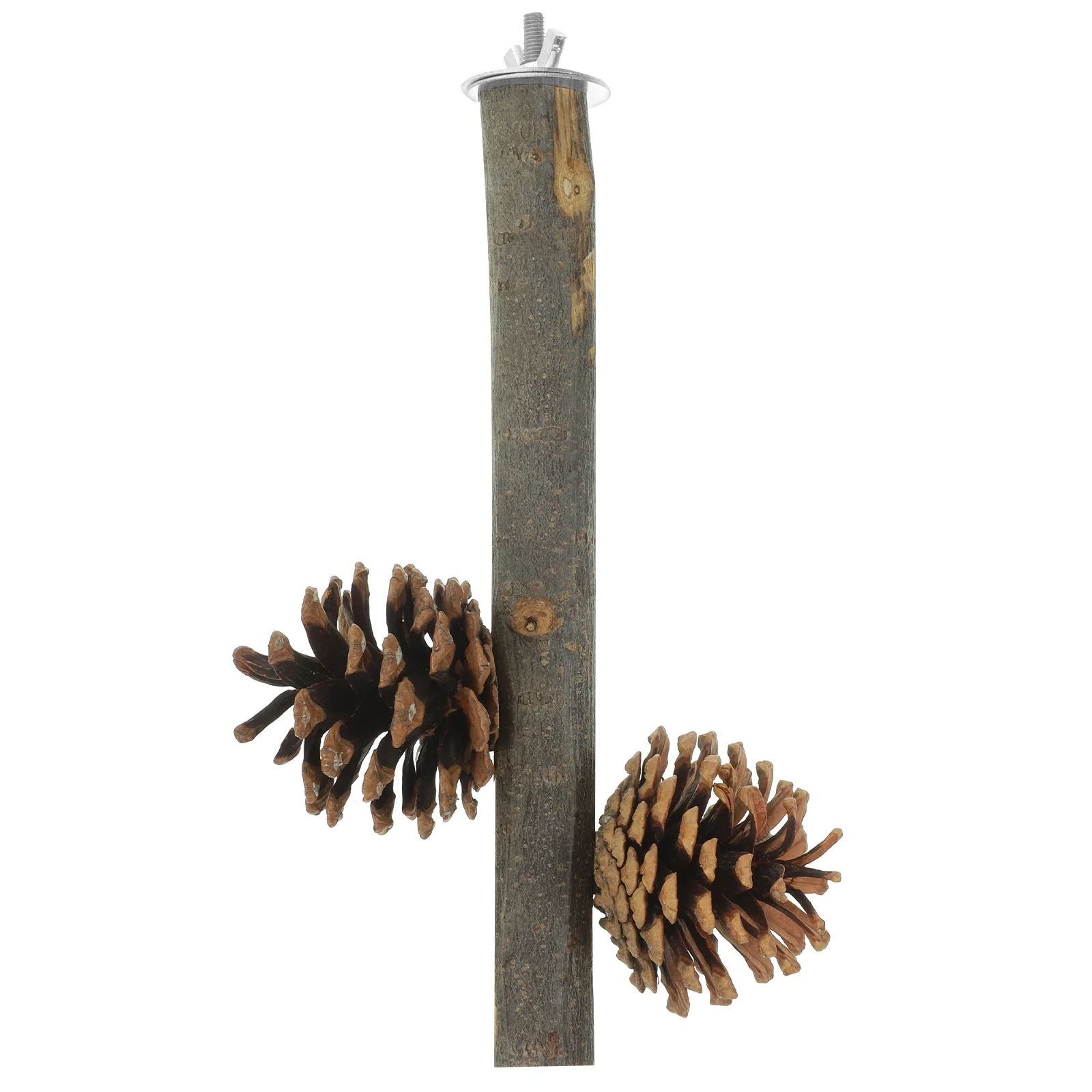 

Pine Cones Wooden Parakeet Perch Cage Accessories Bird Claw Grinding Stick Toys