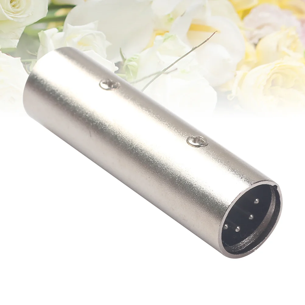 

1PC Audio Adapter Zinc Alloy XLR 5 Pin Male to Male Audio Adapter Converter Jack for DMX Signal Light Camera