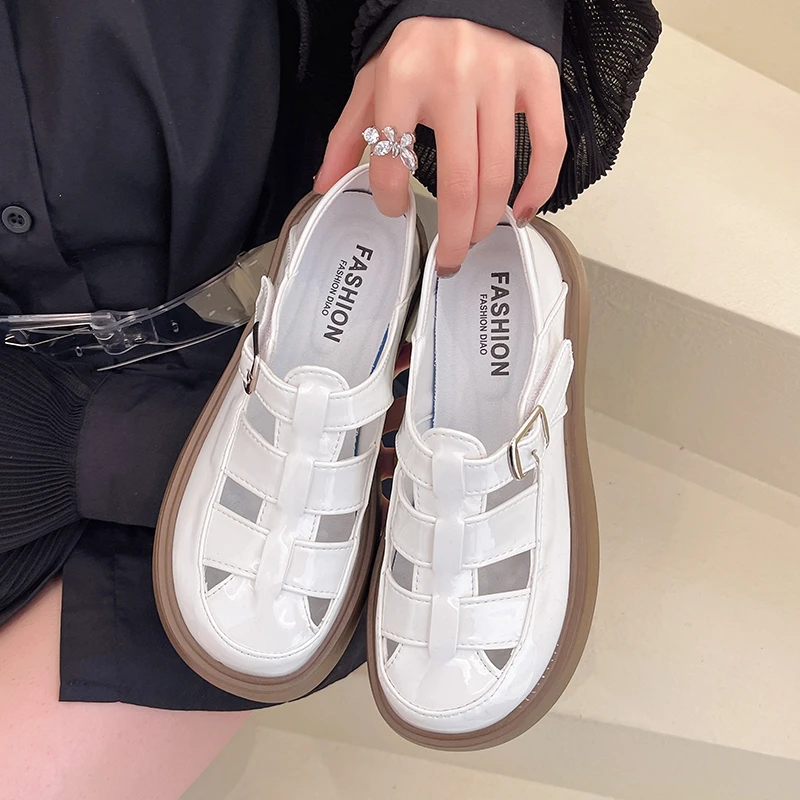 

Женские сандалии из мягкой ПУ кожи, на плоской платформе