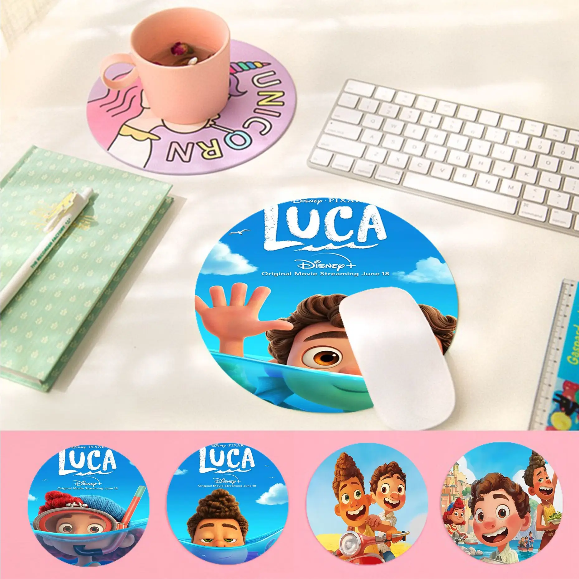

Disney LUCA Anti-Slip Gaming Mouse Pad Gamer Desk Mats Keyboard Pad Mause Pad Office Desk Set Accessories for PC Gamer Mousemat