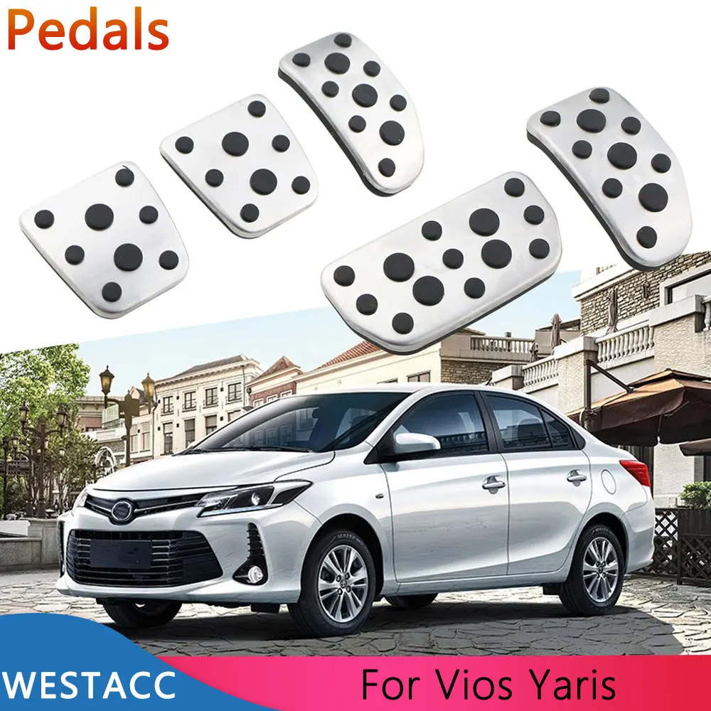 Автомобильные педали для Toyota Vios 2014 2015 2016 2017 + YARIS L 2018 FS чехол газа тормоза Pad