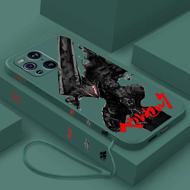 Berserk чехол для телефона аниме OPPO Find X2 X3 X5 Lite Neo Reno 2 Z 5 6 7 8 10 Pro Liquid Left троса Funda Silicone Soft
