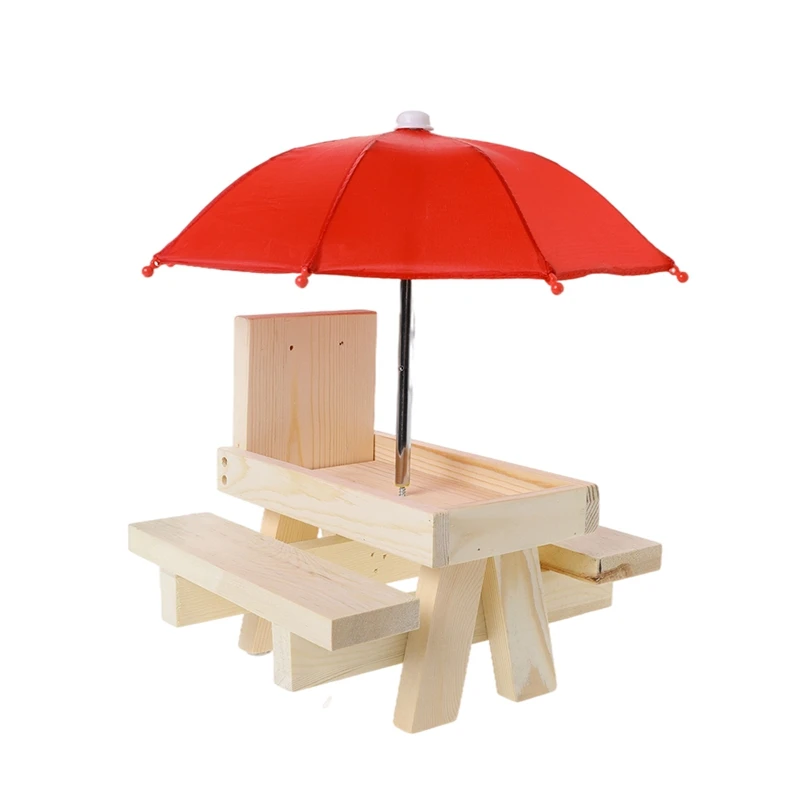 

Squirrel Feeder Durable Outdoor Indoor Picnic Table Cute Pets Wooden Food Storage Tools For Squirrel Lovers Decoration