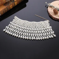 exaggerated pearl necklace woman body chain marriage hand beaded pearl shoulder chain jewelry wholesale