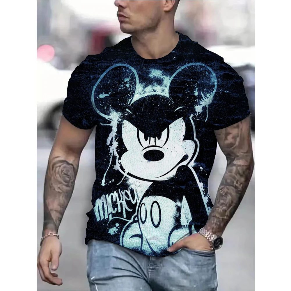 Футболка мужская с 3D-принтом Микки Мауса мультяшный принт Топ в стиле Диснея