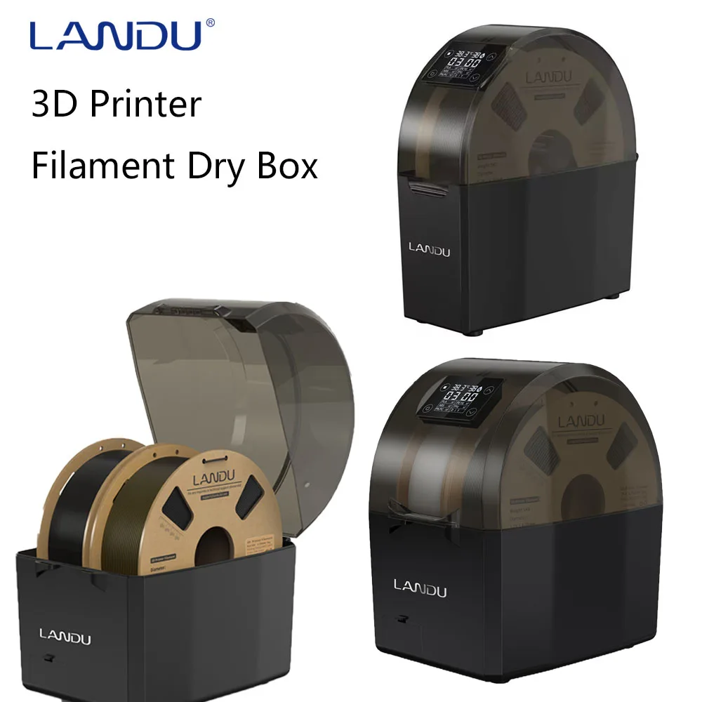 Фото Сушилка для филаментов LANDU 1/2 Rolls: держатель-бокс для 3D-принтеров, для филаментов 1,75 мм (ABS, PLA, PETG, TPU) №1