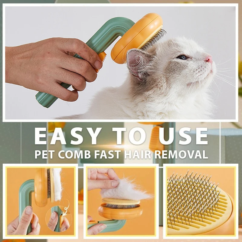 

Расческа для домашних животных, плавающая расческа для волос, удаление волос, артефакт, самоочищающаяся щетка для слайкера, один ключ, уход ...