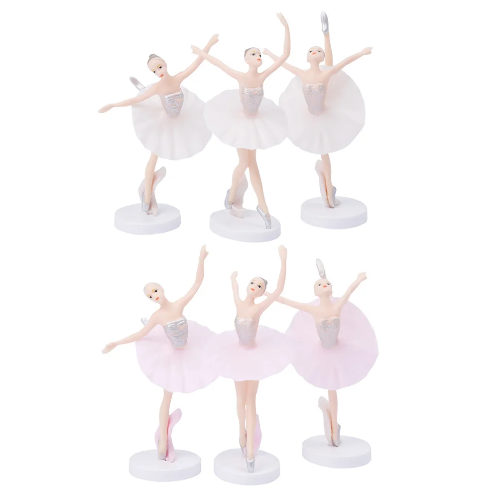 

Girl Ballet Dancing Statue Figurine Dancer Birthday Topper Party Topperssculpture Decorations Cake Decor Ornament Cupcake Muffin