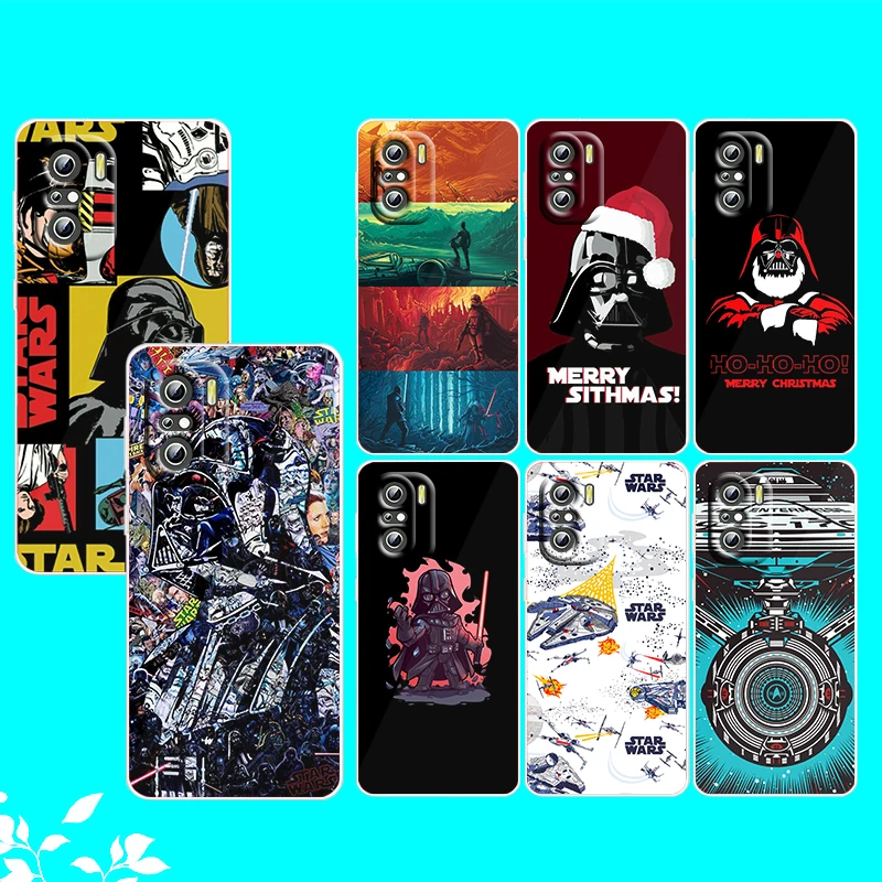 

Christmas Star Wars For Xiaomi Redmi Note 10S 10 K50 K40 Gaming Pro 10 9AT 9A 9C 9T 8 7A 6A 5 4X Transparent Phone Case