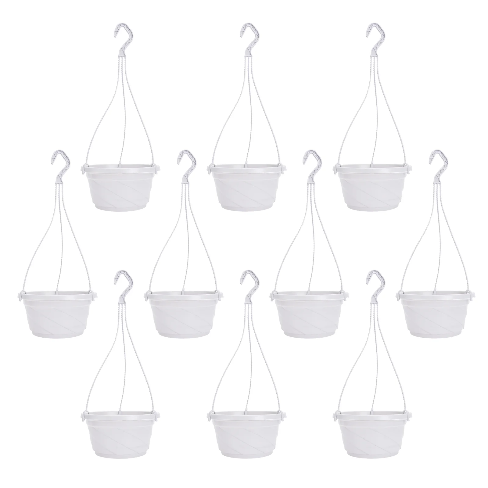 

10 Sets Hanging Flower Pot Balcony Planter Succulent Container Indoor Holder Plastic Succulent Planter