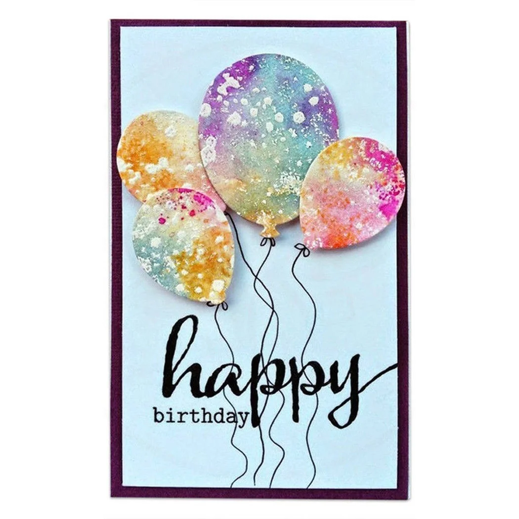 6PCS/lot Balloons Metal Cutting Dies Stencil Die Cut Scrapbooking Craft Stamps images - 6