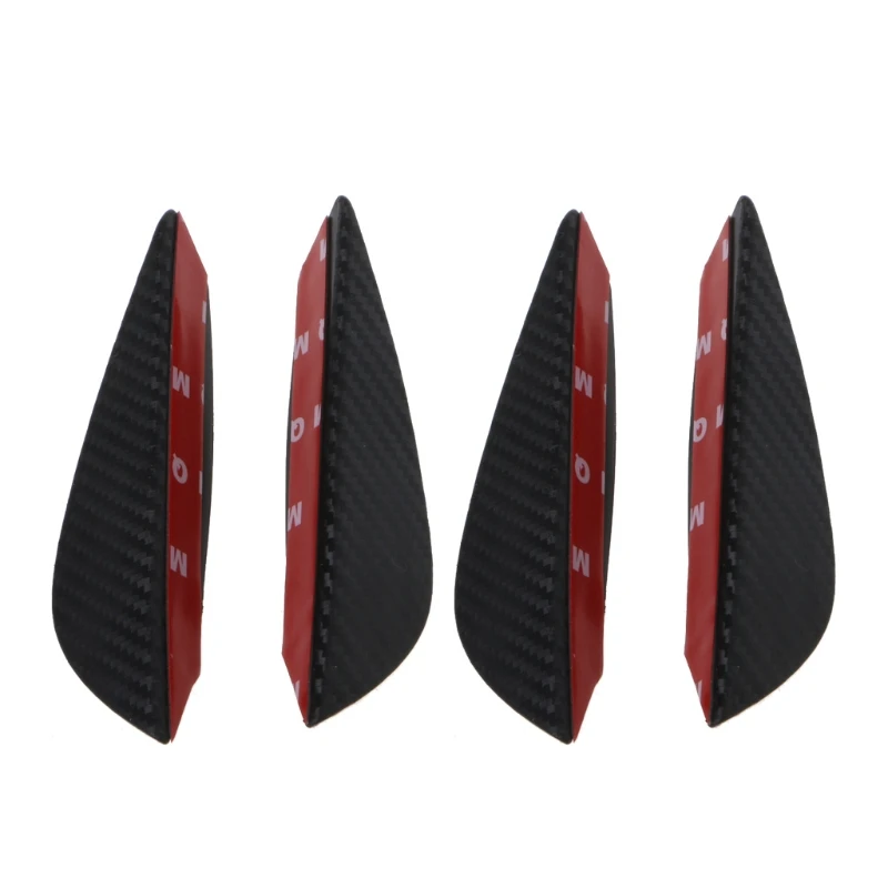 

4Pcs Universal Car Front Bumper Strip Lip Spoiler Diffuser Splitter Scratch Protector Carbon Fiber Winglets