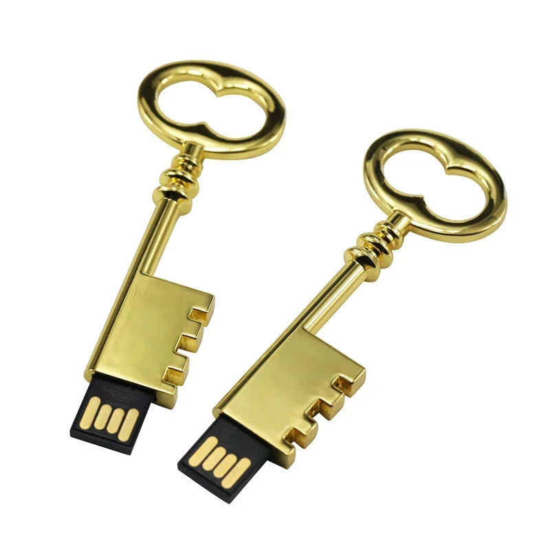 

TEXT ME 100% real capacity yellow key model Pendrive 4GB 8GB 16GB 32GB 64GB pen drive USB Flash Drive creative gift usb2.0