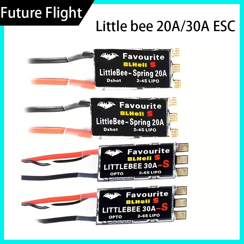 Фото Future Flight FVT LITTLEBEE Little Bee BLHeli-s SPRING 20A/30A Бесщеточный ESC 2-6S Поддержка DSHOT Oneshot42 OneShot125 для RC FPV №2