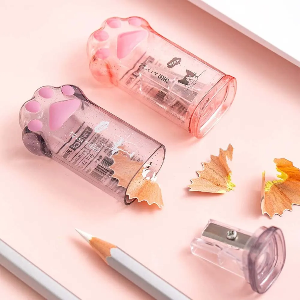 1 шт. розовая/серая пластиковая точилка для карандашей Twingo милая форма кошачьего