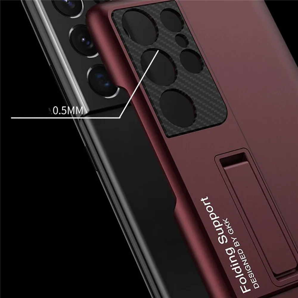 

Креативный Тонкий чехол для телефона с держателем для Samsung Galaxy S21 Ultra