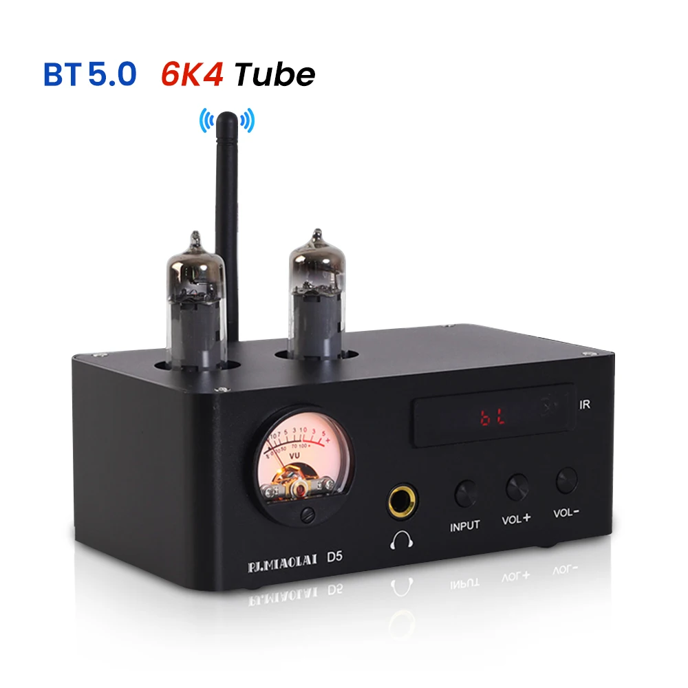 

PJ.MIAOLAI HiFi 6K4 Tube Power Amplifier MA12070 Bluetooth 5.0 Home Headphone Amplifier With VU Meter U Disk Playback 80W2