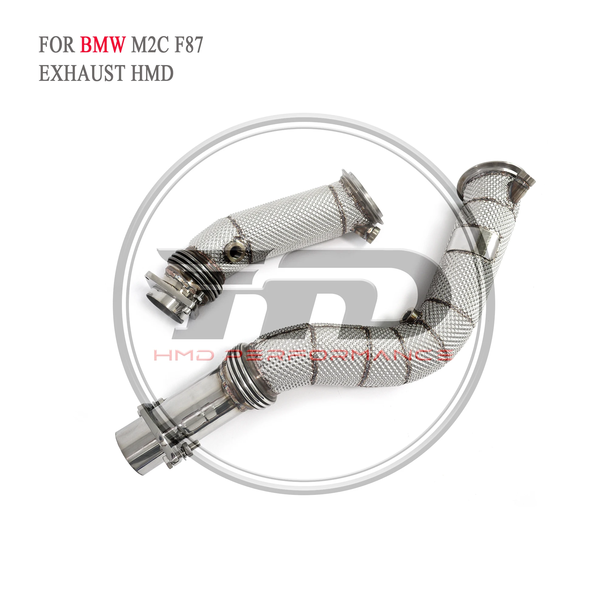 

HMD Exhaust System High Flow Performance Downpipe forBMW M2 Competition M2C F87 With Heat Shield Racing Pipe