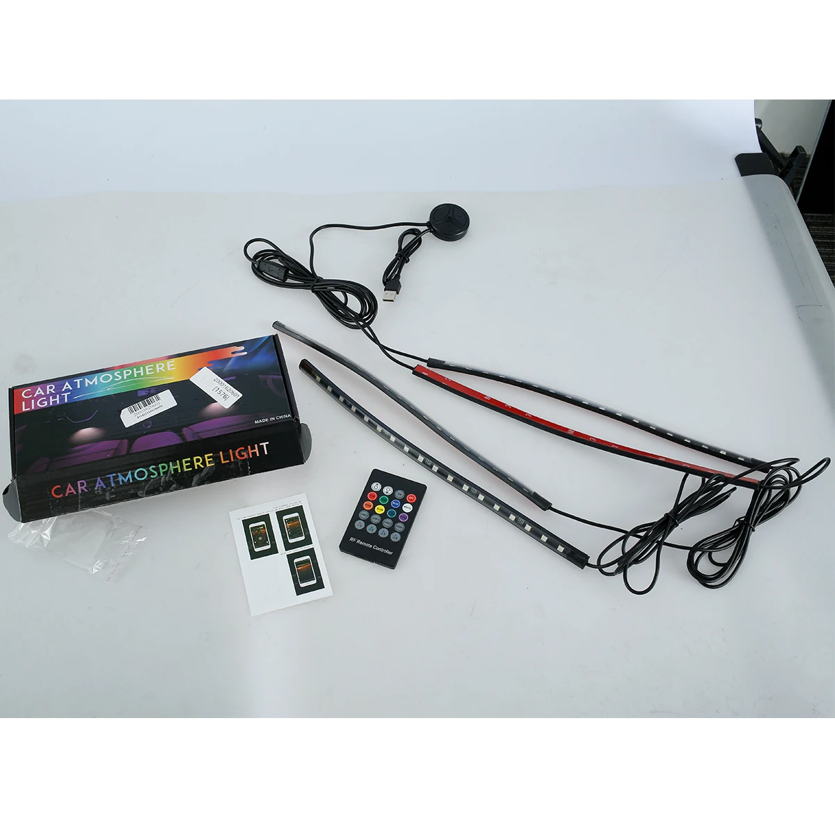 

Solar LED Light 5V USB Car LED Strip Light 72 LED Sound Activated Car Interior Lights Waterproof APP Control Car Atmosphere