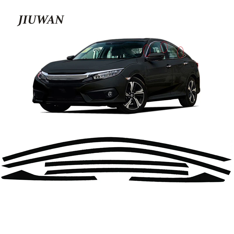 

Защитная пленка для окна автомобиля, матовая черная наклейка для Honda Civic Sedan 16-20, 1 комплект