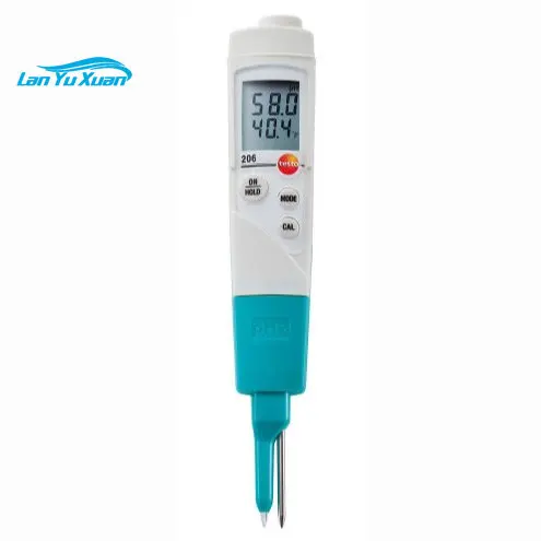 

Original Testo 206-pH2 pH meter NO.0563 2062 For milk and fruit semi-solid media