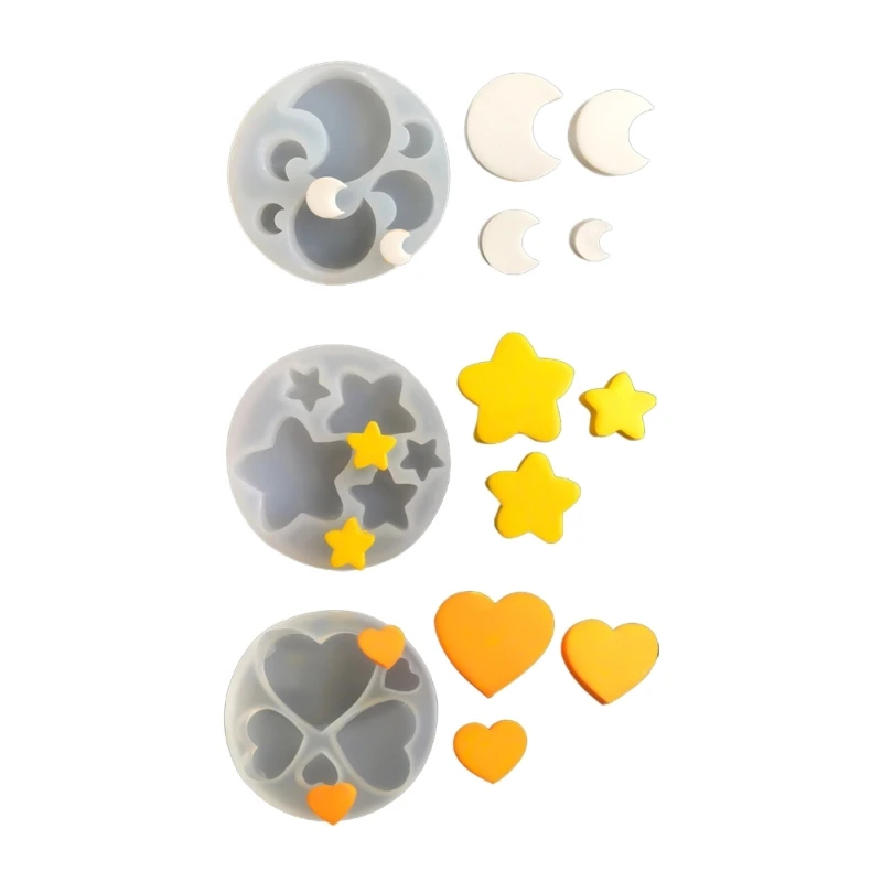 

Силиконовые формы в форме звезды и Луны для помадки, формы для конфет и шоколада для самостоятельного изготовления торта N0HE