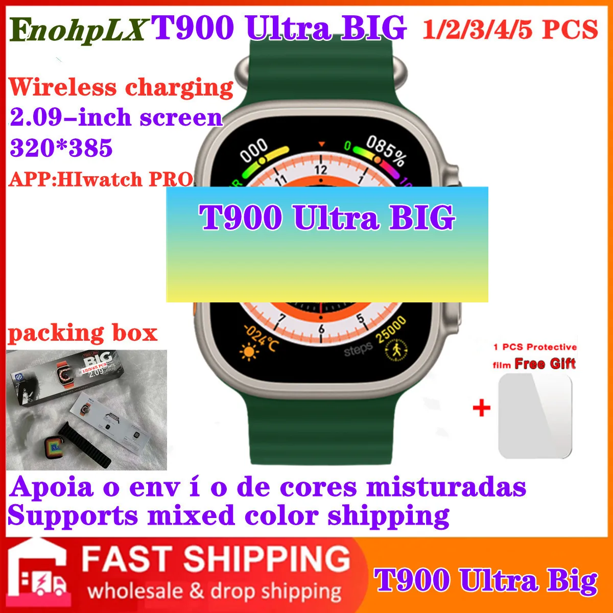 

2023 NEW T900 Ultra Big MAX 2.09 INCH 49MM Smart Watch IWO Smartwatch T800 Upgraded Men WOMEN Sport Watches PK X8 X9 Ultra Big