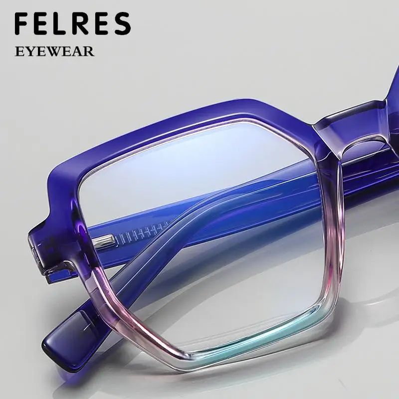 Винтажные квадратные очки Tr90 стильные трендовые женские оптические с защитой от