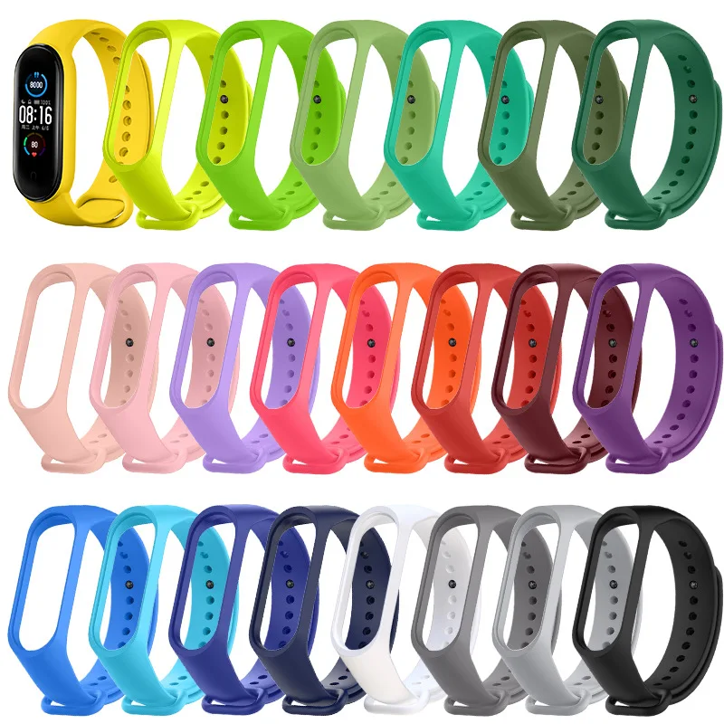 Strap For Xiaomi Mi Band 6 5 4 3 7 Bracelet MiBand 5 4 6 Sport Silicone Replacement Wristband Mi Band 7 Smartwatch Accessories