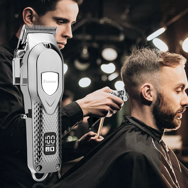 Машинка для стрижки волос Resuxi SHINON профессиональная электрическая Беспроводная