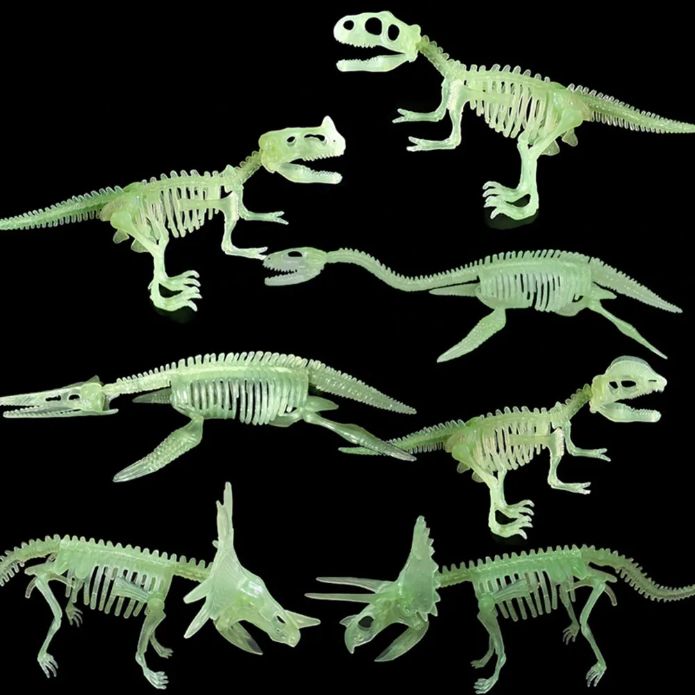 

5 Pcs Children's fun Dinosaur Assembly Skeleton Toy Luminous Archeological Dinosaur Fossil Skeleton For Boys Birthday Favors