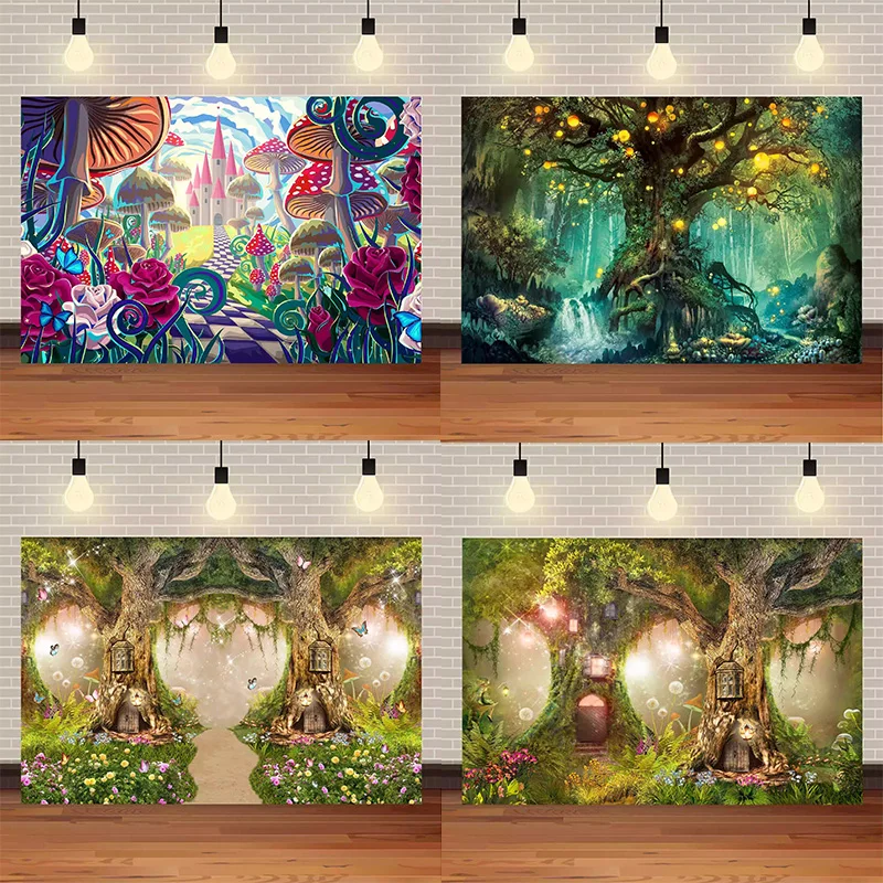 Сказочный лес мультяшный замок настенный декор гобелен для дома гостиной