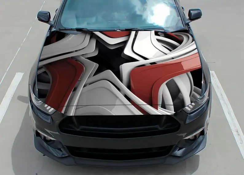 

Car hood decal, vinyl, sticker, graphic, wrap decal, truck decal, truck graphic, bonnet decal, skull, f150, jeep, abstract, 3D s