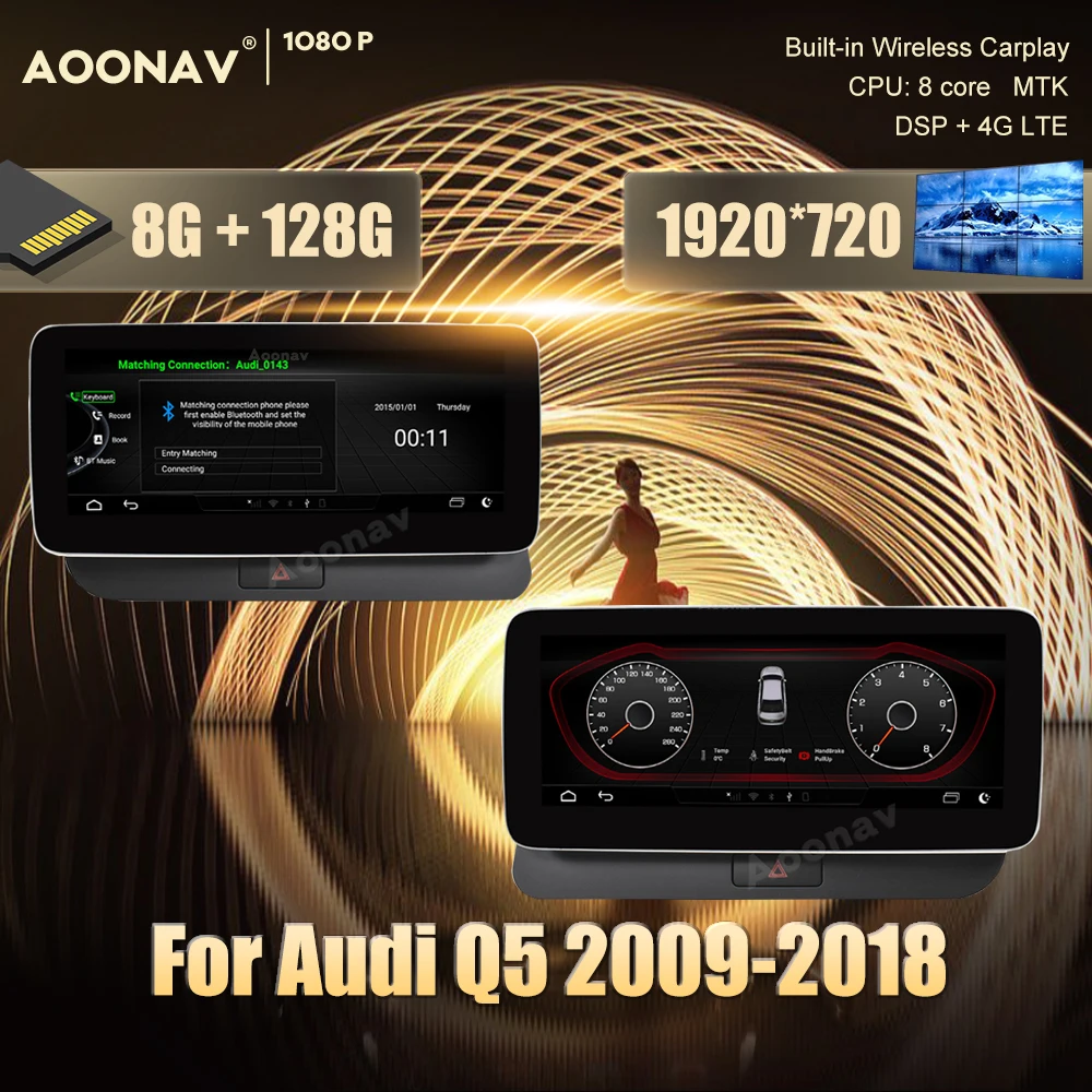 

Автомобильный радиоприемник 12,3 дюймов 8 ядер 8 128G Android 10,0 GPS для Audi Q5 2009-2018 мультимедийный DVD-плеер головное устройство аудио Автомобильная ст...