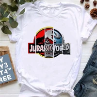 2022 hot sale jurassic park print t shirt girls summer fashion tops tee shirt femme funny dinosaur tshirt female harajuku shirt