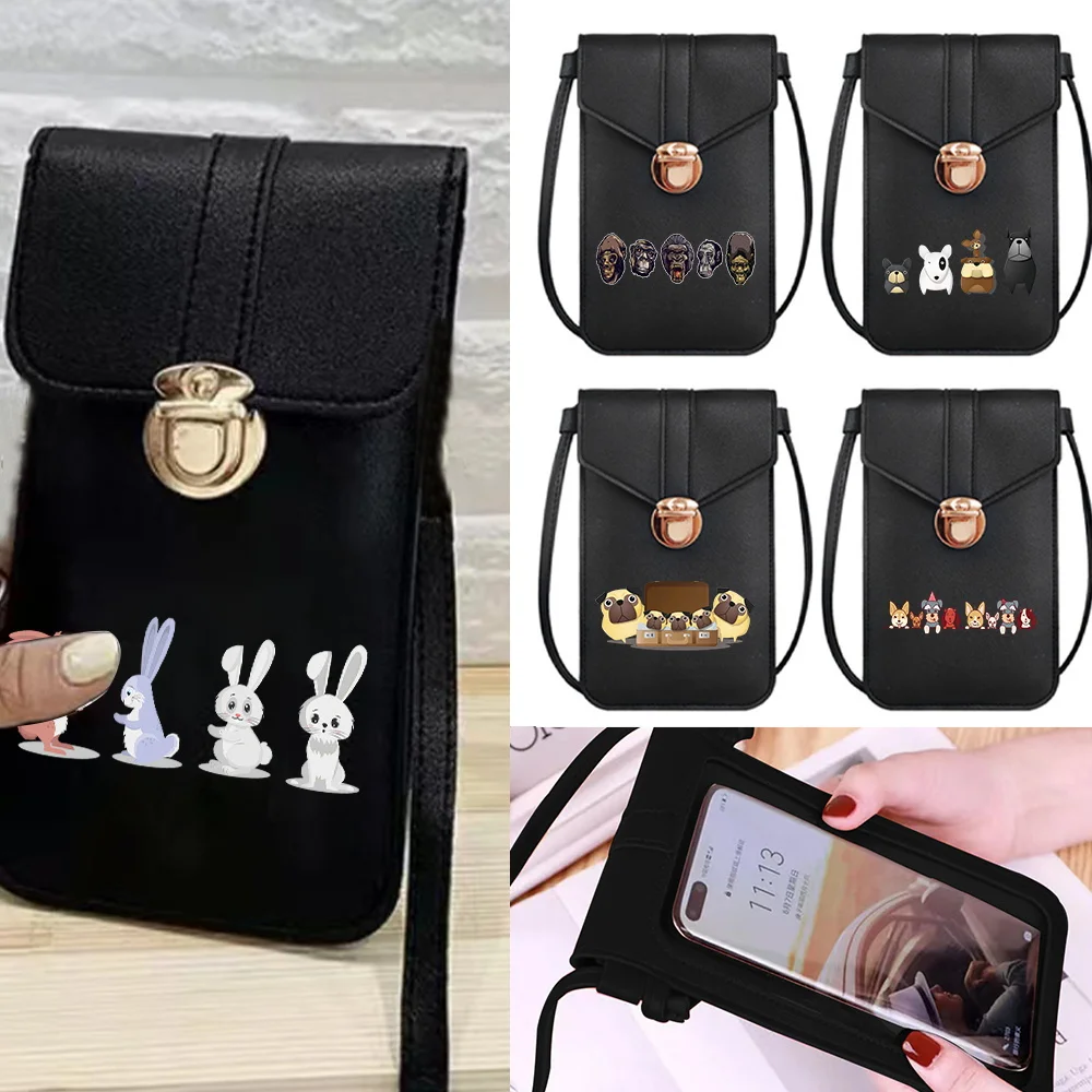 

Luxury Universal Mobile Phone Bag for Samsung/iPhone/Xiaomi Case Women Shoulder Bags Purse Cartoon Pattern Phone Pouch Handbags