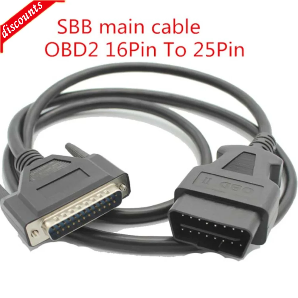 2023 OBD2 16 Pin To DB 25 Pin программирующий кабель ключ V33 Key Prog DB25 Pin преобразование в OBD 2 Основной Тестовый Кабель адаптер соединитель