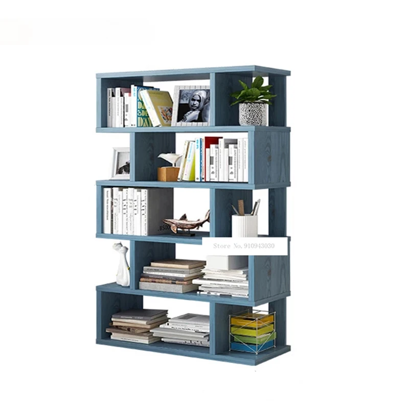 

Living Room Space Saving Small Manmade Board Floor Bookshelf Bedroom Modern Simple Multifunctional Student Display Bookcase