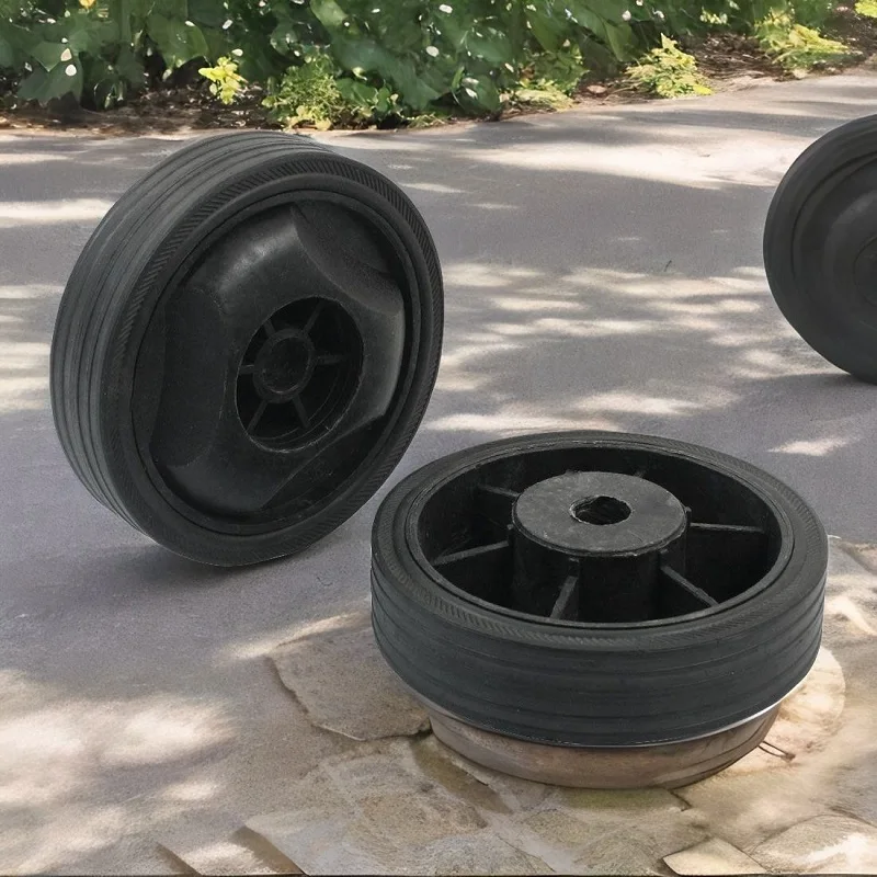 

2 шт., диаметр отверстия 16,5 мм, наружный диаметр 12 см, ширина 30 мм, черные пластиковые противоскользящие колеса для воздушного компрессора