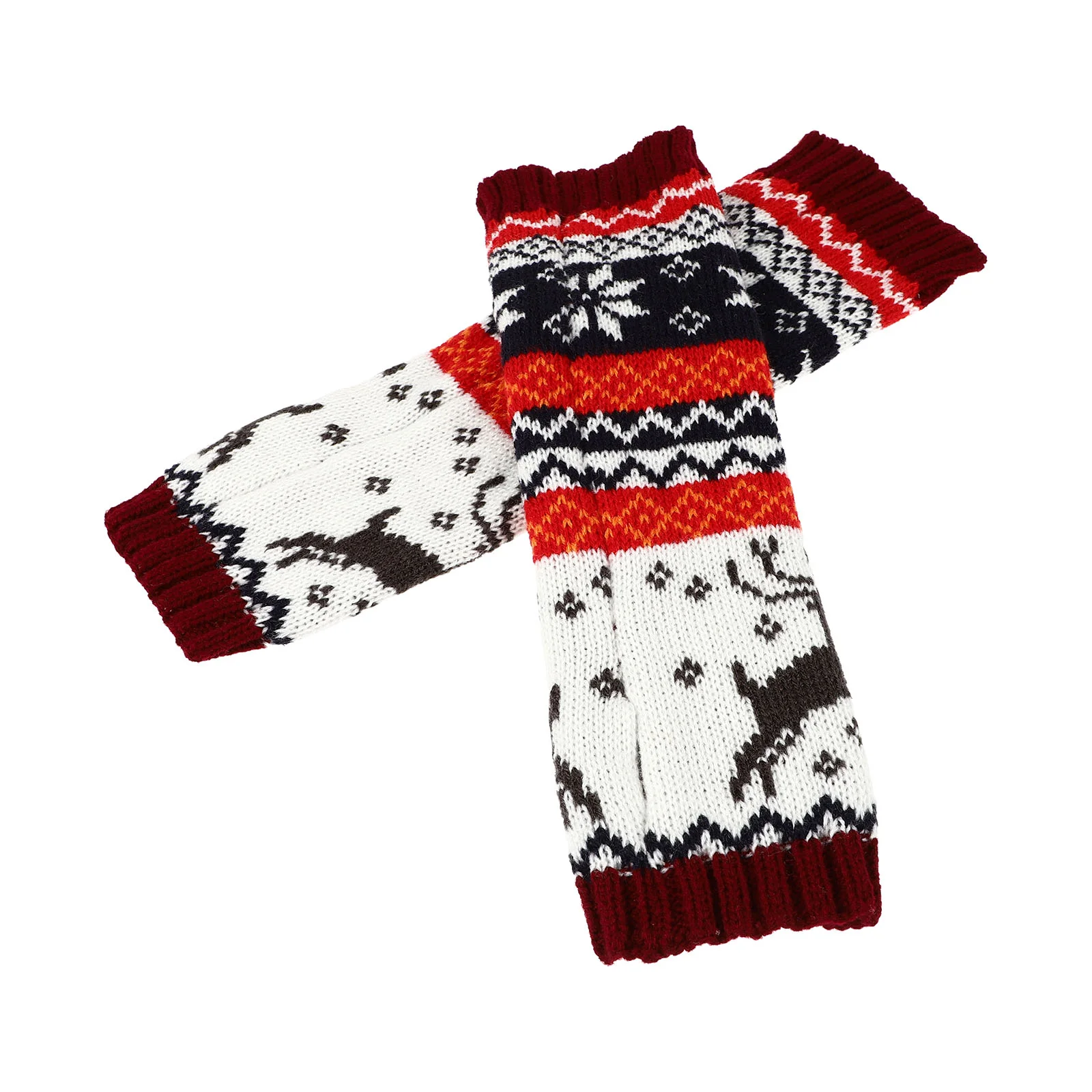 

1 Pair of Arm Sleeves Winter Decorative Half-Finger Oversleeve
