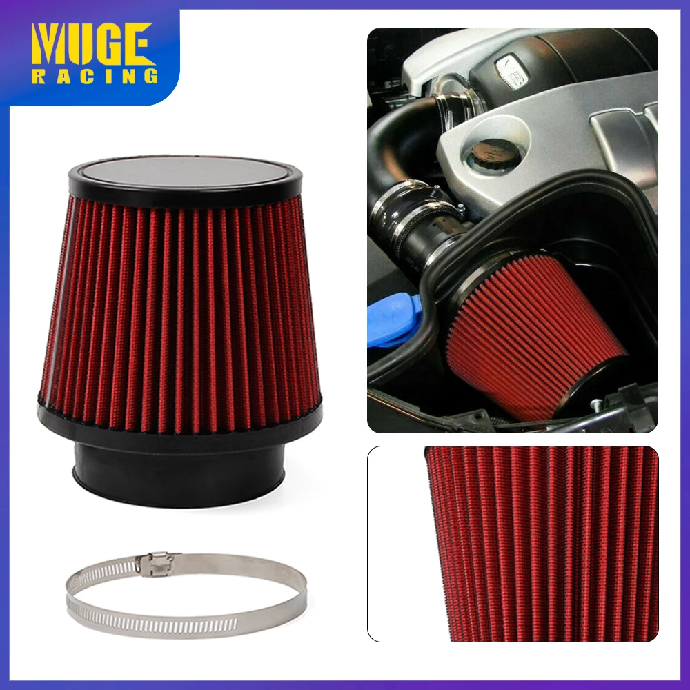 

4Inch 100MM 76MM Car Air Filter High Flow Inlet Car Cold Air Intake Air Filter Mushroom Head Air Cleaner Modified Scooter OFI069