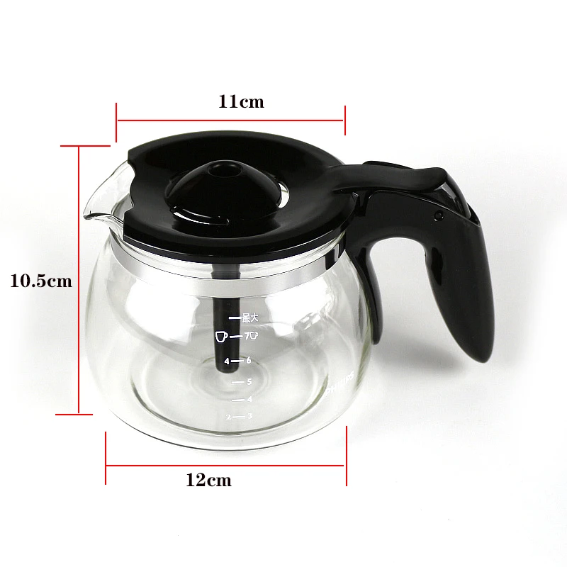 Стеклянный кувшин для кофеварки Philips HD7431 HD7432 HD7433 HD7434 HD7435, запчасти для кофеварки, аксессуары Стеклянный кувшин для кофеварки Philips HD7431 HD7432 HD7433 HD7434 HD7435, запчасти для кофеварки, аксессуары