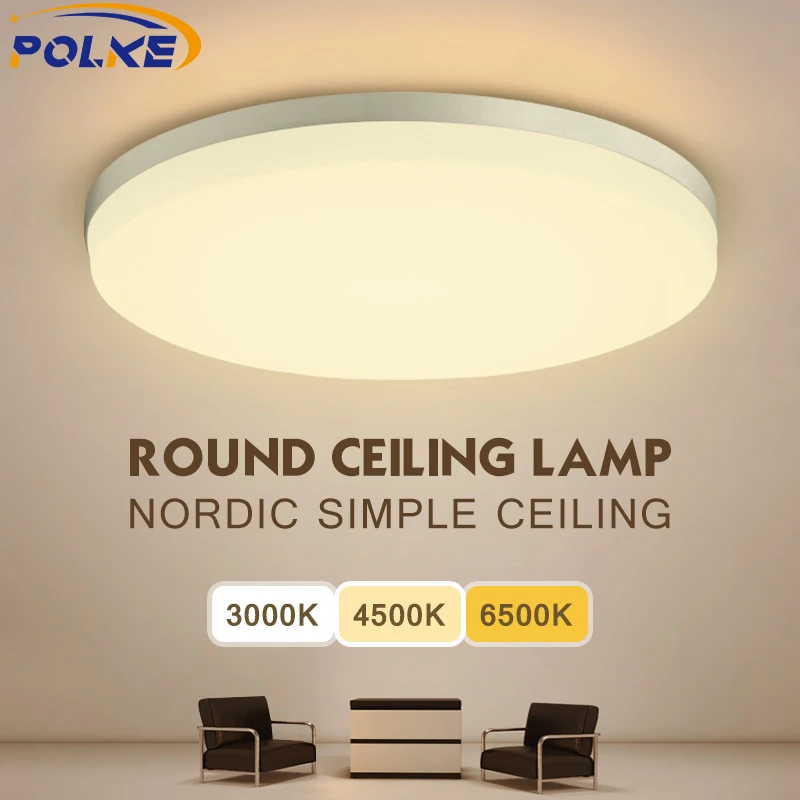 

Nordic Simple LED Ceiling Lamps 6W 9W 13W 18W Modern Living Room Bedroom Kitchen Decorative Lighting Ceiling Lights Fixtures