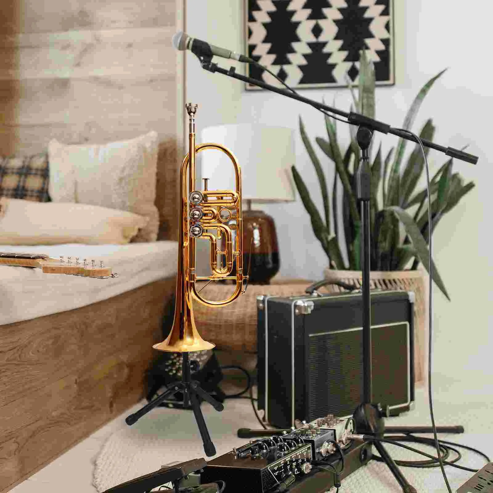 Маленькая стойка для духовых инструментов держатель трубы подставки хранения