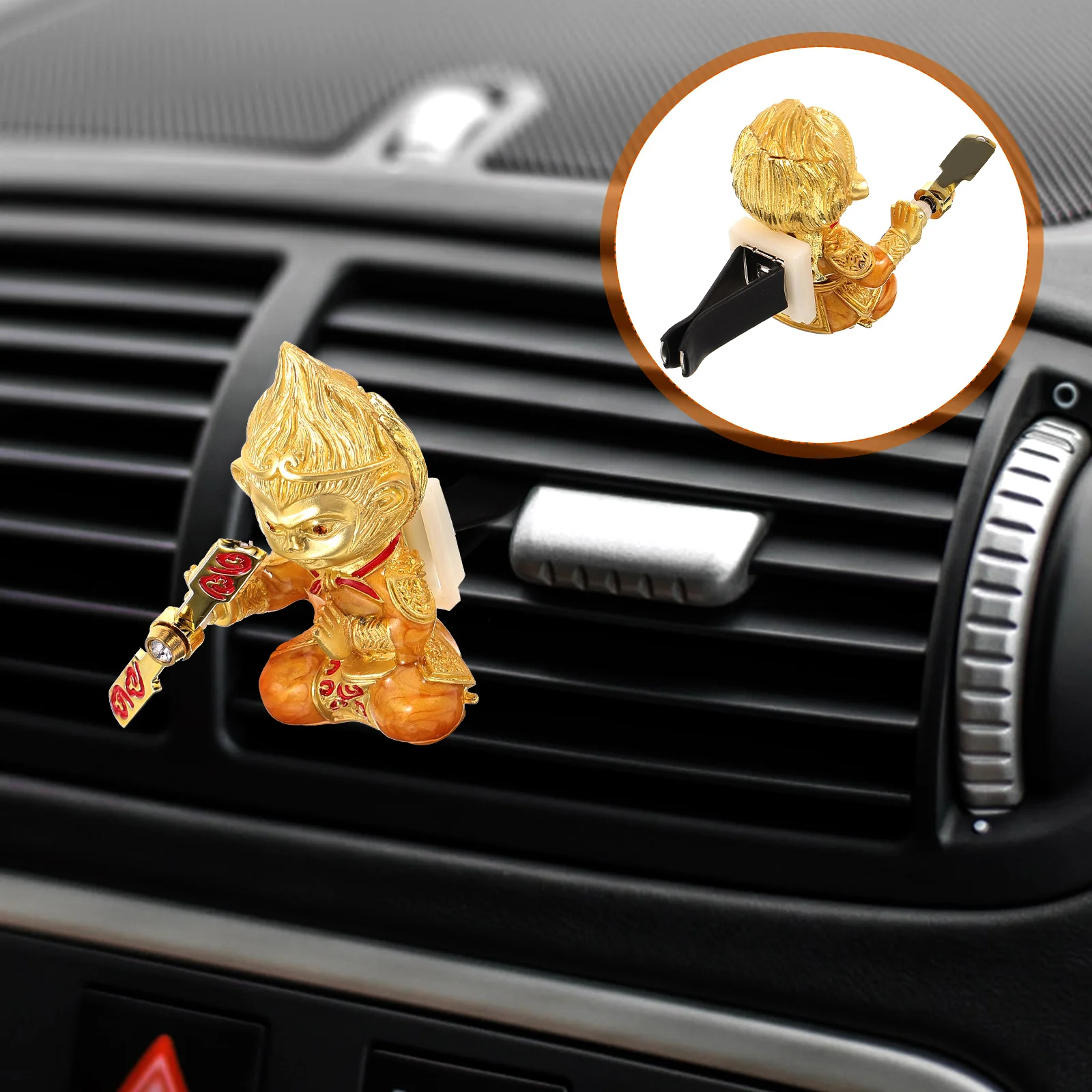 

Car Air Conditioning Air Vent Perfume Essential Oil Diffuser Aromatherapy Car Decoration (Golden) Freshener