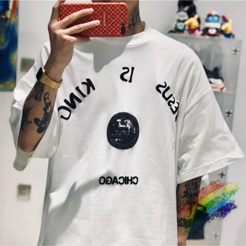 

Высококачественные мужские и женские футболки CPFM Kanye с изображением Уэста Иисуса Кинга Чикаго 1:1