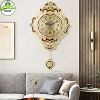 luxury mute wall clock creative swingable clock for living room kitchen room home wall decoration fashion wall clocks