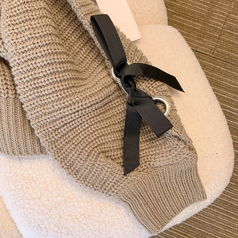 Женский винтажный комплект из двух предметов вязаный пуловер с геометрическим