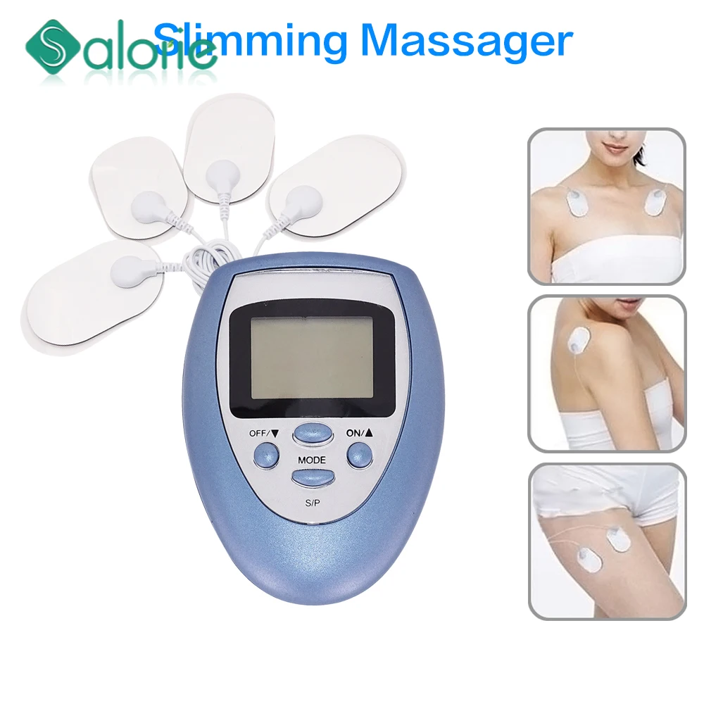 

4pads mini Portable Electrical Stimulator Full Body Relax Muscle Massager Pulse tens Acupuncture therapy for travel office home